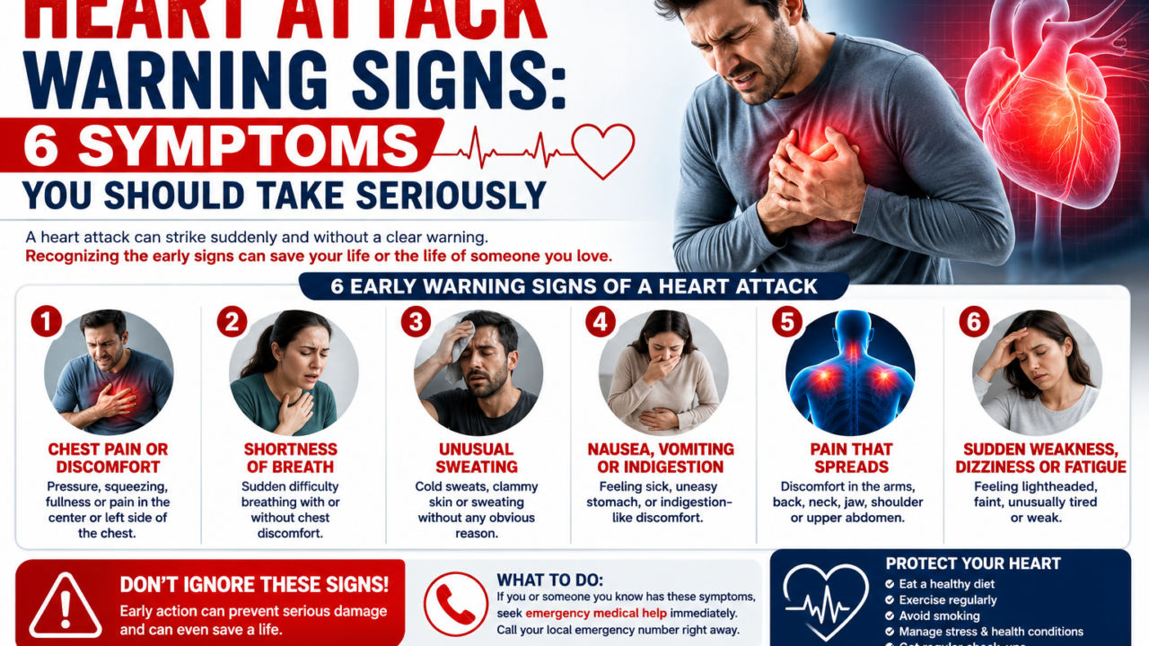 Heart Attack Warning Signs 6 Symptoms You Should Take Seriously