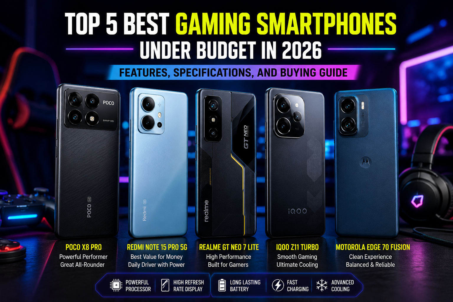 op 5 Best Gaming Smartphones Under Budget